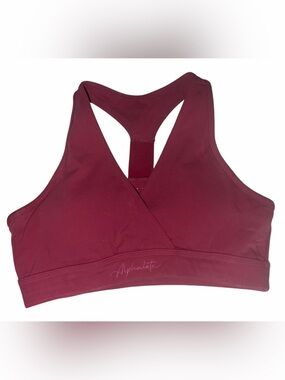 Alphalete Burgundy Cross-Front Racerback Sports Bra